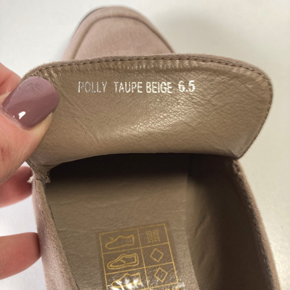Vintage Havana House Shoes Taupe Polly Loafer Rose Gold Buckle Casual Womens 6.5 - Picture 10 of 11